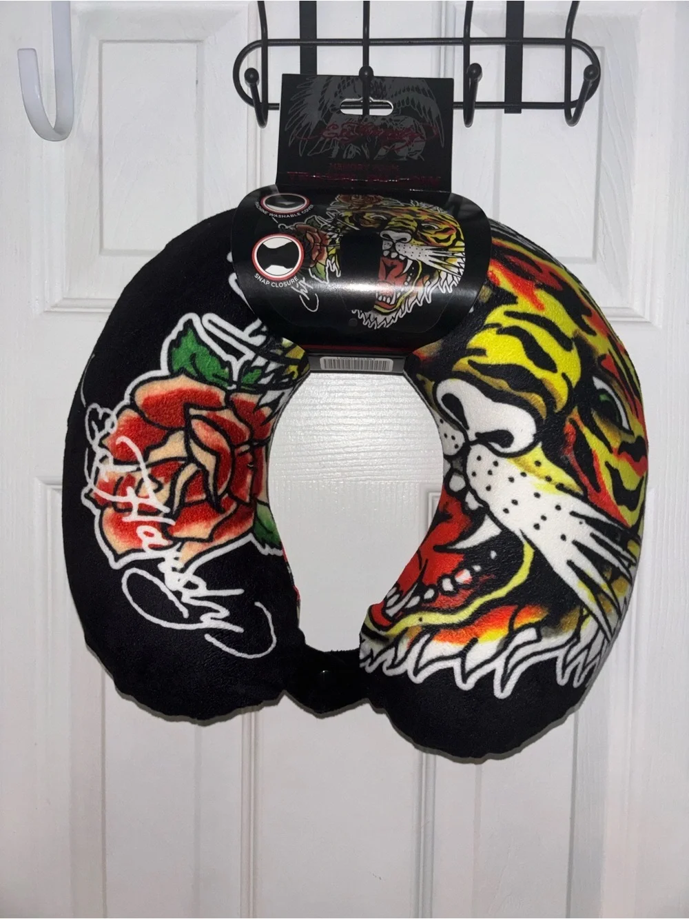 Tiger & Rose Travel Neck Pillow - Black, Yellow, Red NWT
